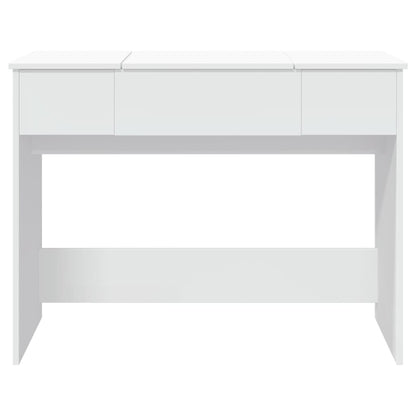 Kaptafel met spiegel 100x45x76 cm wit