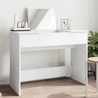 Kaptafel 100x45x76 cm wit met spiegel