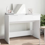 Kaptafel 100x45x76 cm wit met spiegel