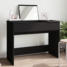 Dressing table with mirror 100x45x76 cm black
