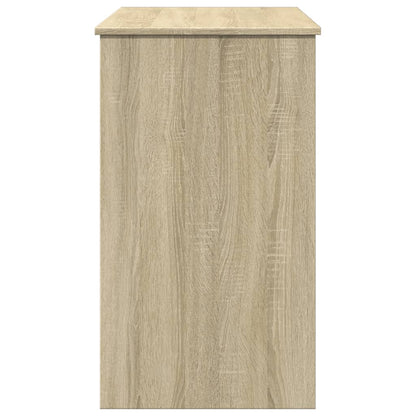 Kaptafel met spiegel 100x45x76 cm sonoma eikenkleurig