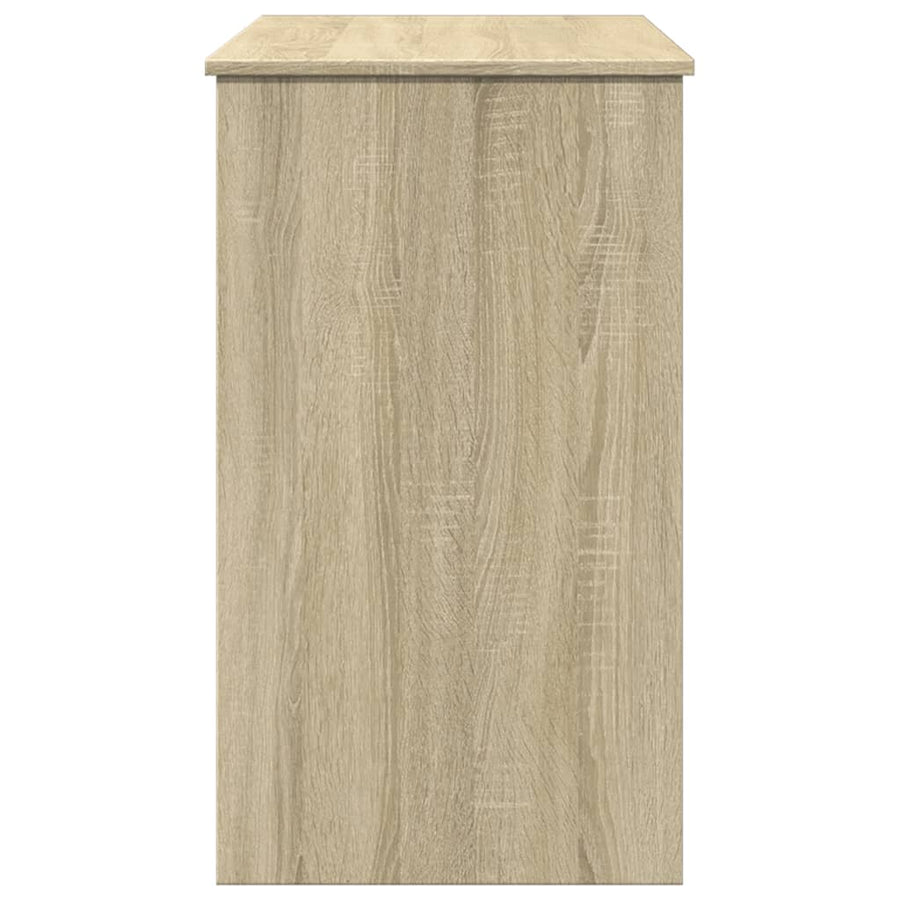 Kaptafel met spiegel 100x45x76 cm sonoma eikenkleurig