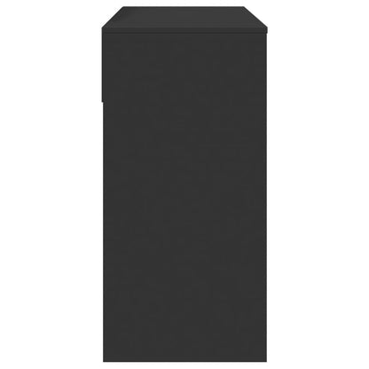 Kaptafel met spiegel 80x39x80 cm zwart