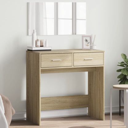 Kaptafel met spiegel 80x39x80 cm sonoma eikenkleurig