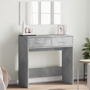 Kaptafel 80x39x80 cm betongrijs met spiegel