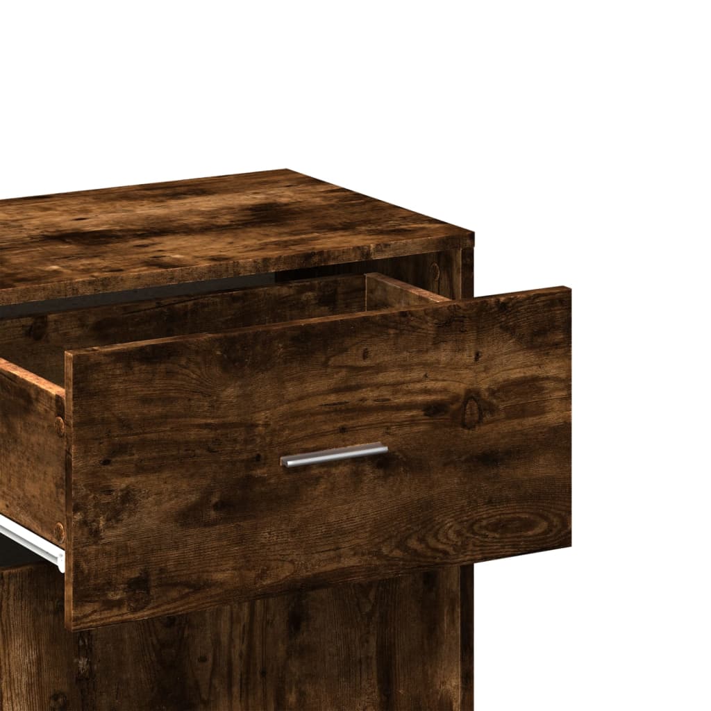Opbergkast 56,5x39x90 cm bewerkt hout gerookt eikenkleurig
