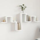 Wall shelf 104.5x10x43 cm carved wood white
