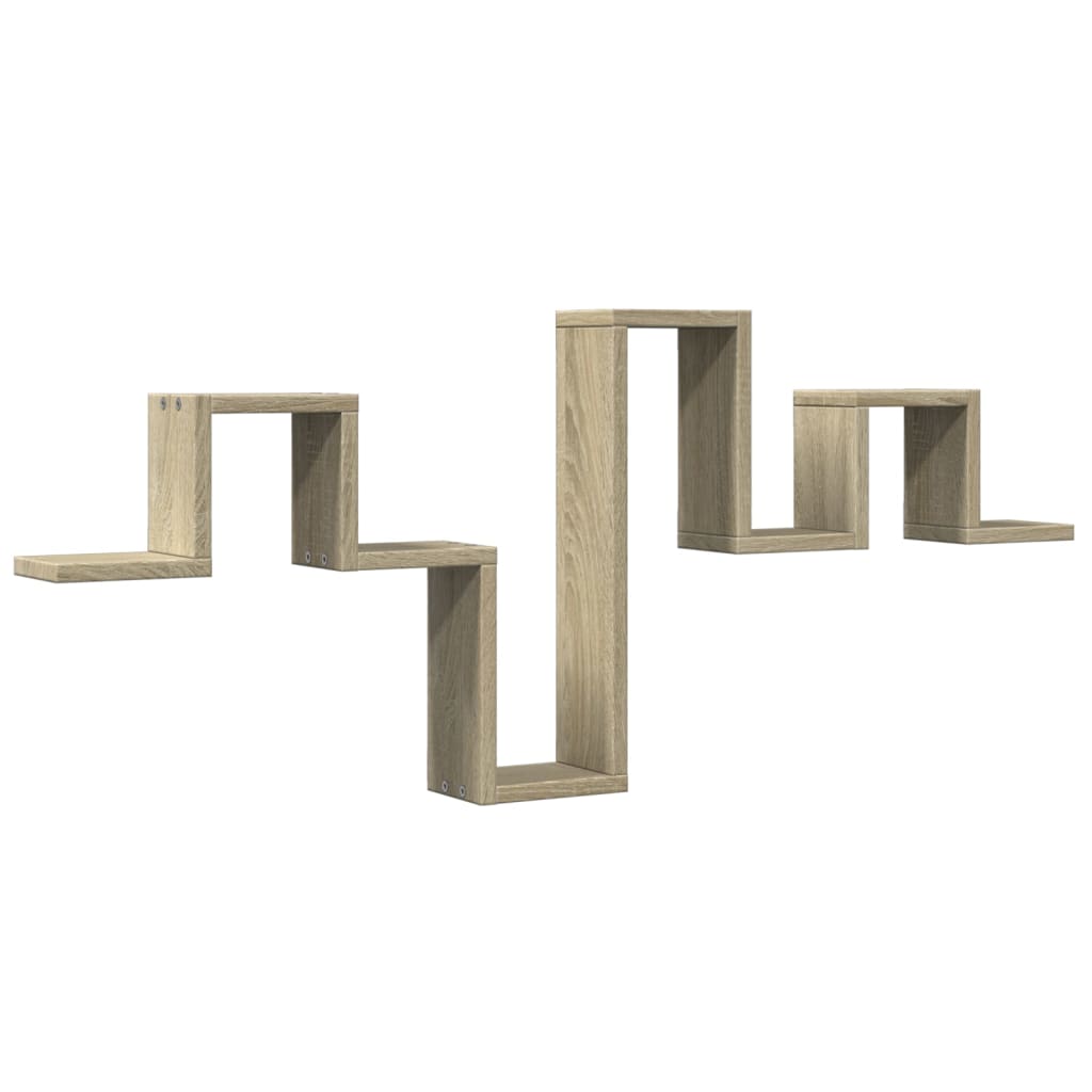 Wandschap 104,5X10X43 Cm Bewerkt Hout Kleurig Sonoma eiken