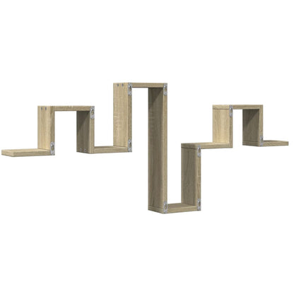 Wandschap 104,5X10X43 Cm Bewerkt Hout Kleurig Sonoma eiken