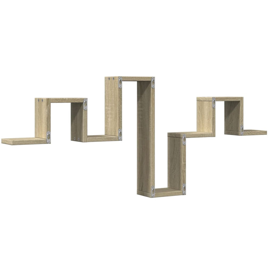 Wandschap 104,5X10X43 Cm Bewerkt Hout Kleurig Sonoma eiken