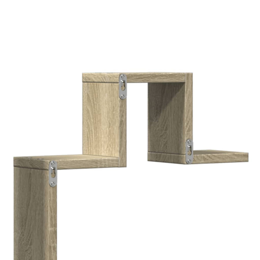Wandschap 104,5X10X43 Cm Bewerkt Hout Kleurig Sonoma eiken
