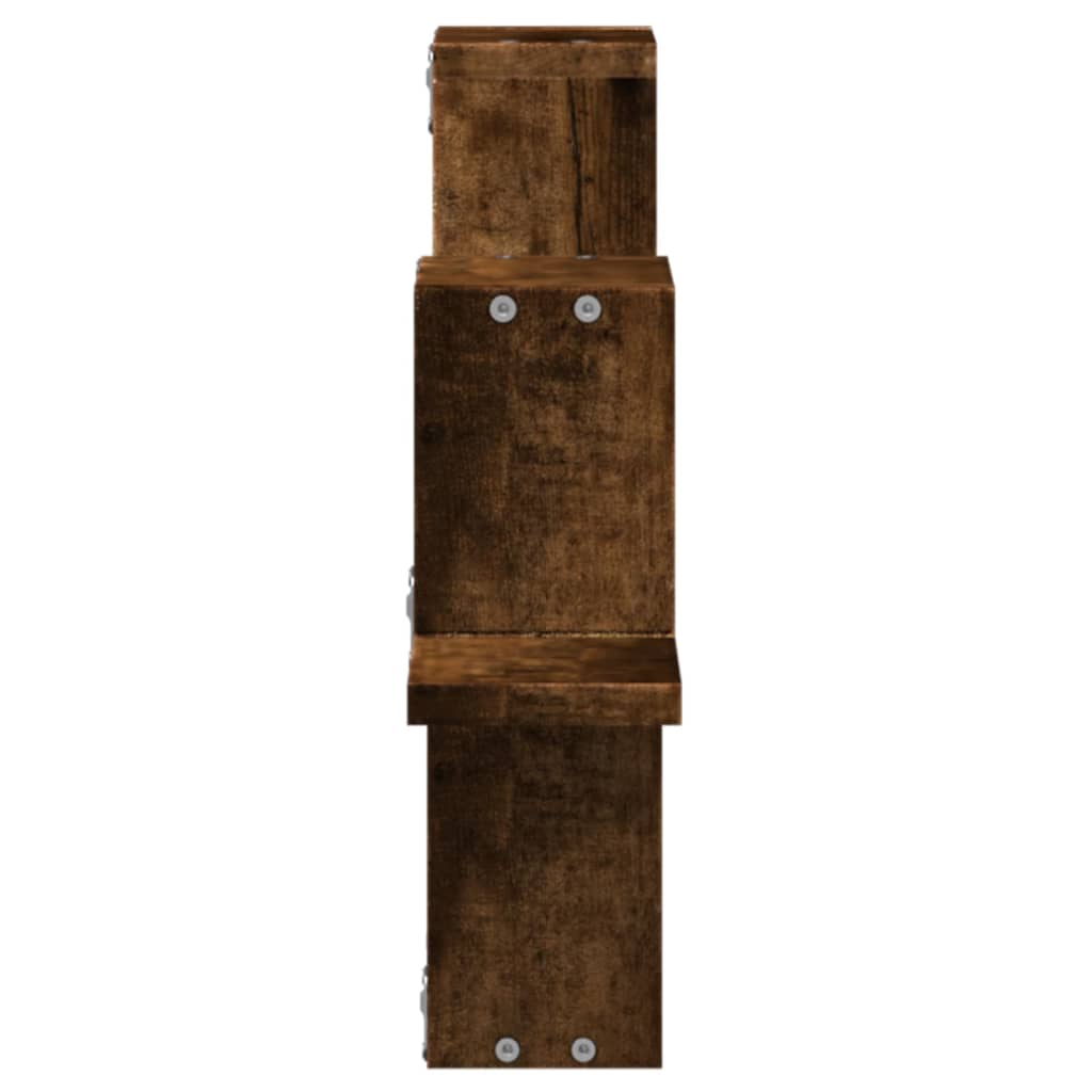 Wandschap 104,5X10X43 Cm Bewerkt Hout Kleurig Gerookt eiken