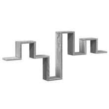 Wandschap 104,5X10X43 Cm Bewerkt Hout Eikenkleurig Grijs sonoma