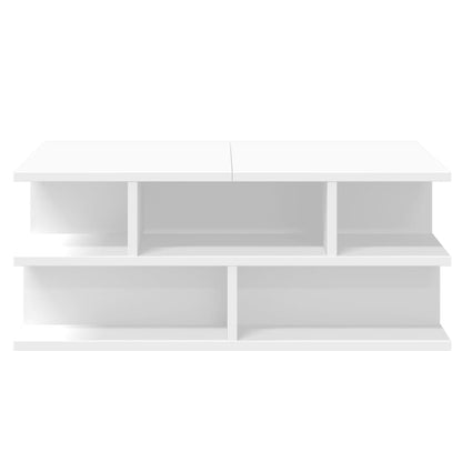 Salontafel 70x70x29 cm bewerkt hout wit
