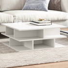 Coffee table 70x70x29 cm distressed wood white