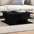 Coffee table 70x70x29 cm distressed wood black