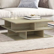Salontafel 70x70x29 cm bewerkt hout sonoma eiken