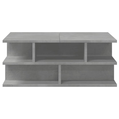 Salontafel 70x70x29 cm bewerkt hout betongrijs