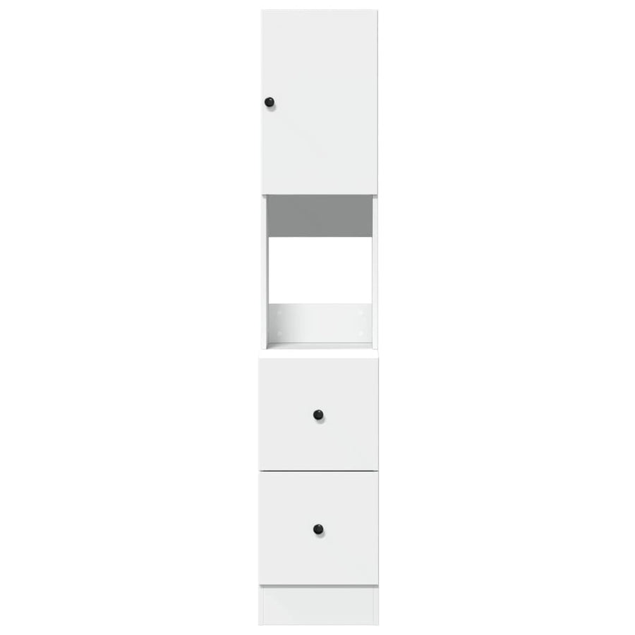Keukenkast 35x50x180 cm bewerkt hout wit
