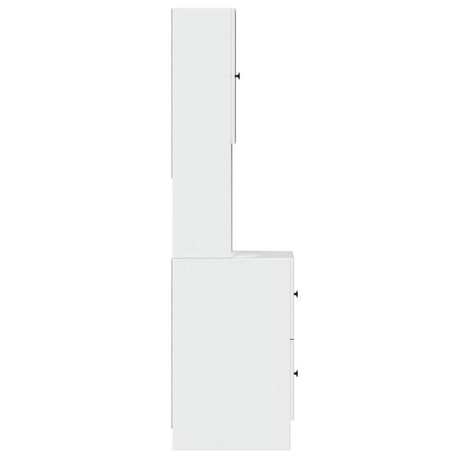 Keukenkast 35x50x180 cm bewerkt hout wit