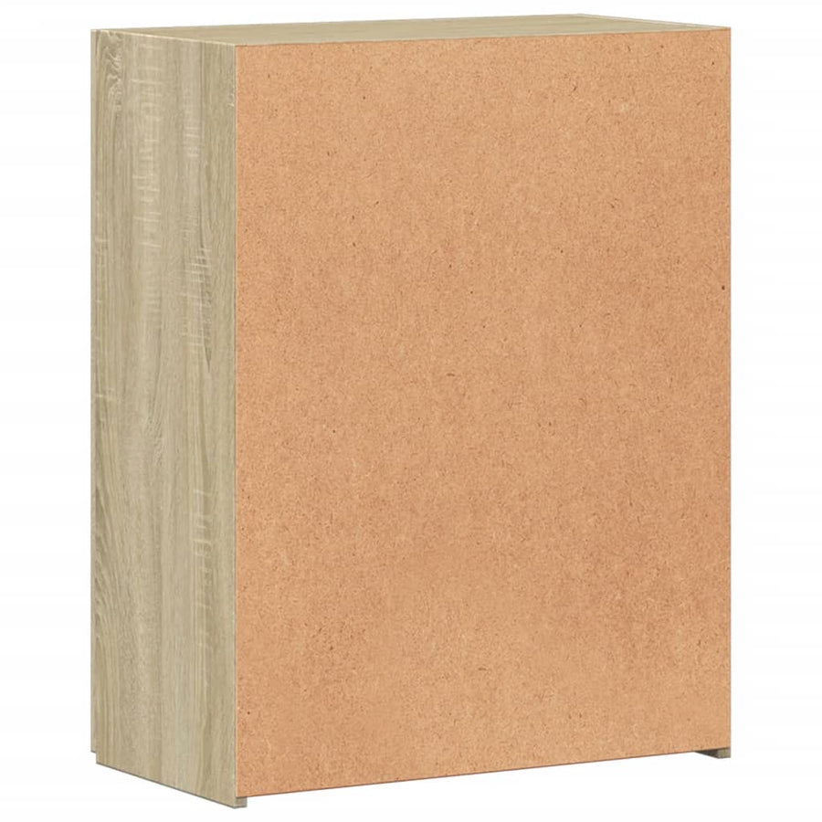 Archiefkast 60x32x77,5 cm bewerkt hout sonoma eikenkleurig