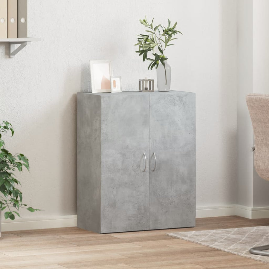Archiefkast 60x32x77,5 cm bewerkt hout betongrijs