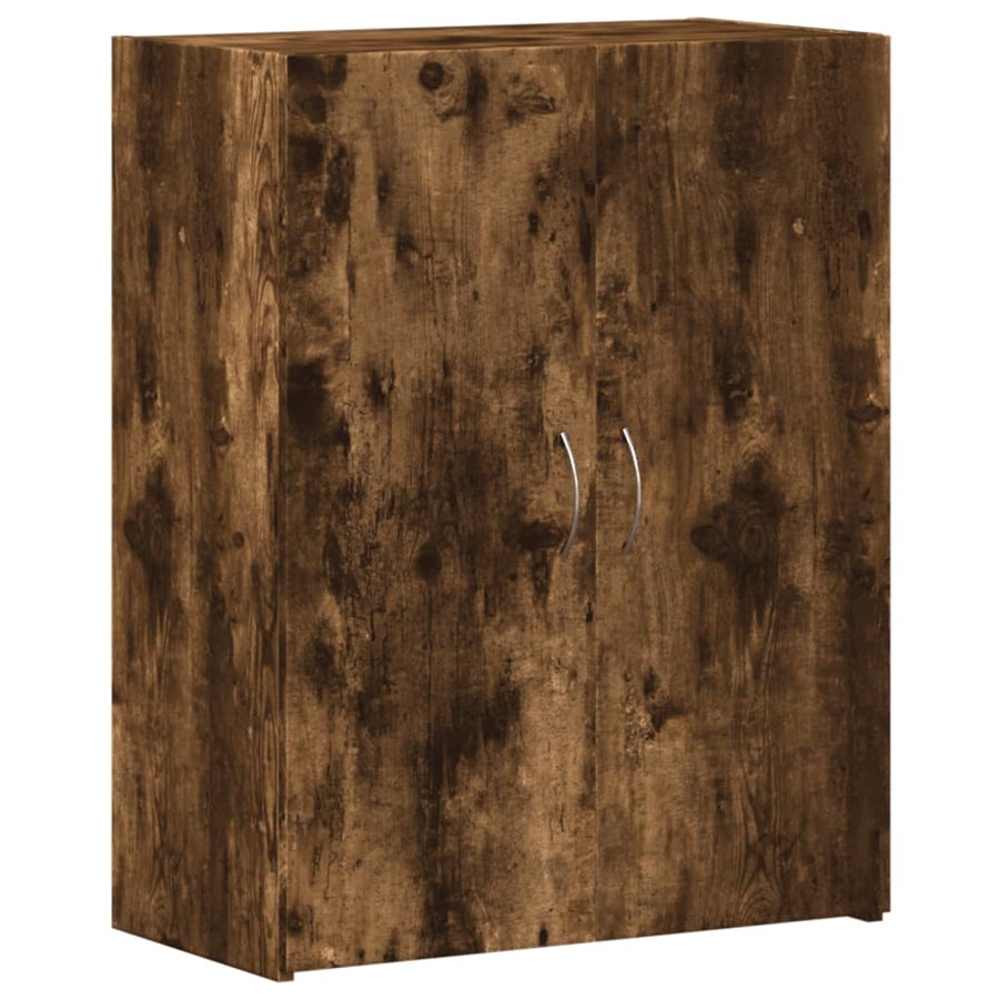 Archiefkast 60x32x77,5 cm bewerkt hout gerookt eikenkleurig