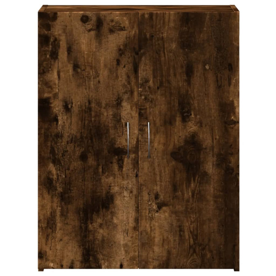 Archiefkast 60x32x77,5 cm bewerkt hout gerookt eikenkleurig
