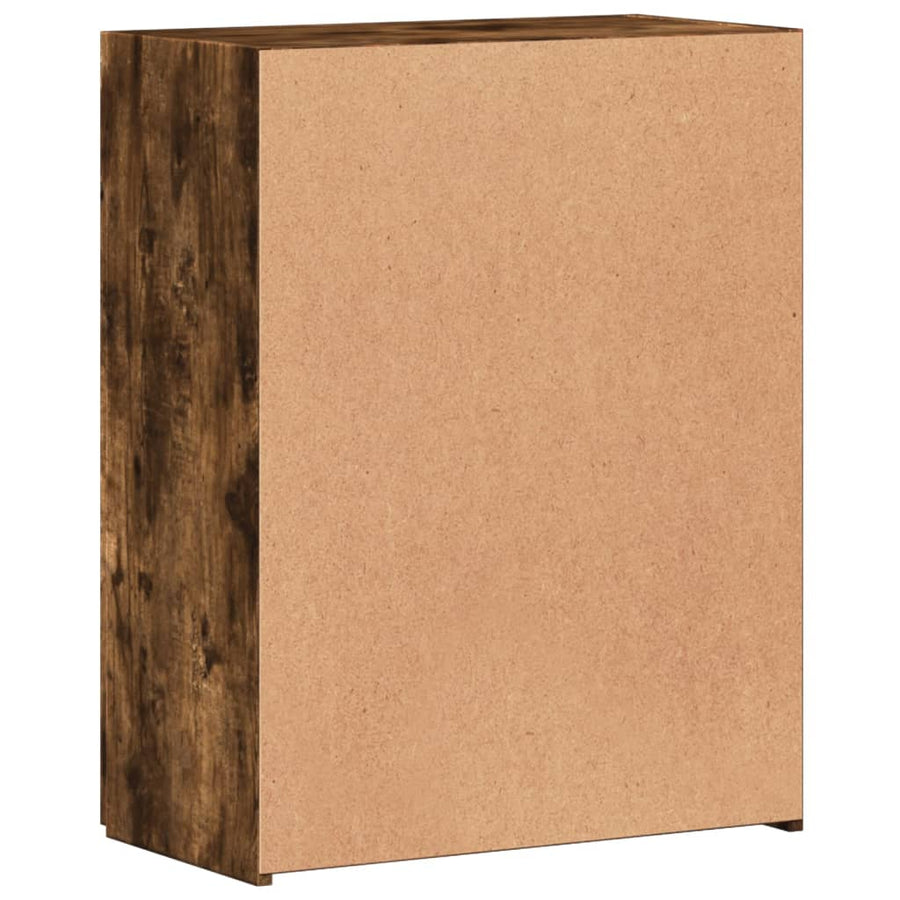 Archiefkast 60x32x77,5 cm bewerkt hout gerookt eikenkleurig