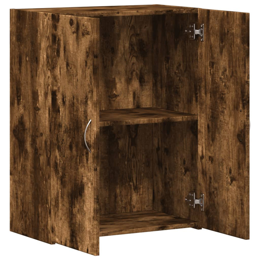 Archiefkast 60x32x77,5 cm bewerkt hout gerookt eikenkleurig