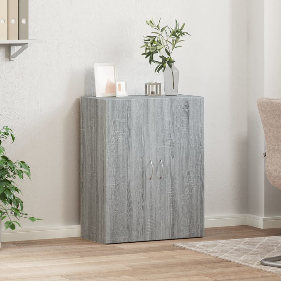 Archiefkast 60x32x77,5 cm bewerkt hout grijs sonoma eiken