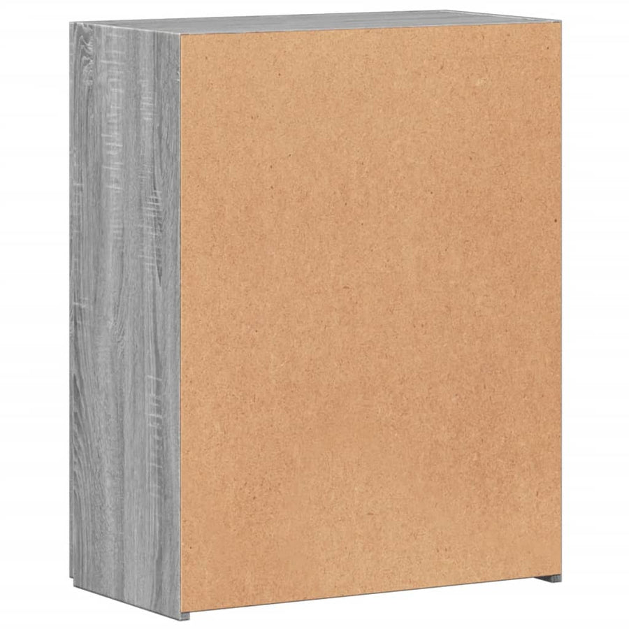 Archiefkast 60x32x77,5 cm bewerkt hout grijs sonoma eiken