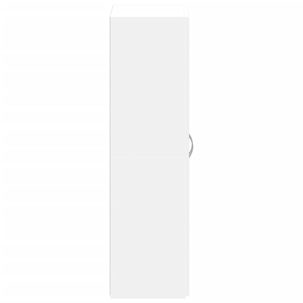 Archiefkast 60x32x115 cm bewerkt hout wit