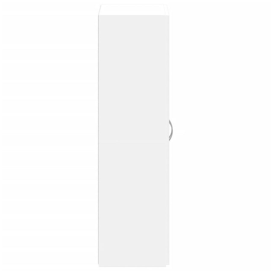 Archiefkast 60x32x115 cm bewerkt hout wit