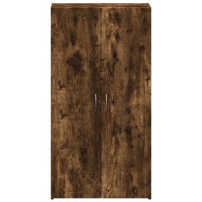 Archiefkast 60X32X115 Cm Bewerkt Hout Gerookt Eikenkleurig