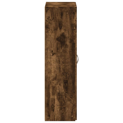 Archiefkast 60X32X115 Cm Bewerkt Hout Gerookt Eikenkleurig