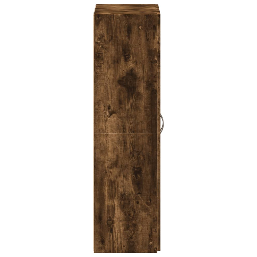 Archiefkast 60X32X115 Cm Bewerkt Hout Gerookt Eikenkleurig