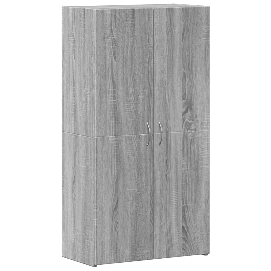 Archiefkast 60X32X115 Cm Bewerkt Hout Grijs Sonoma Eikenkleurig