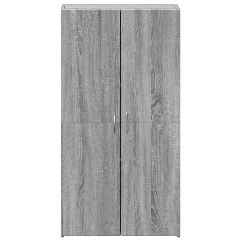 Archiefkast 60X32X115 Cm Bewerkt Hout Grijs Sonoma Eikenkleurig