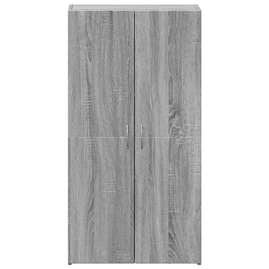 Archiefkast 60X32X115 Cm Bewerkt Hout Grijs Sonoma Eikenkleurig