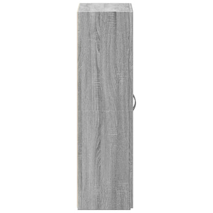 Archiefkast 60X32X115 Cm Bewerkt Hout Grijs Sonoma Eikenkleurig