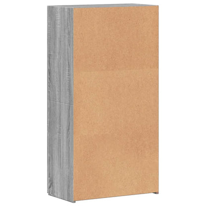 Archiefkast 60X32X115 Cm Bewerkt Hout Grijs Sonoma Eikenkleurig