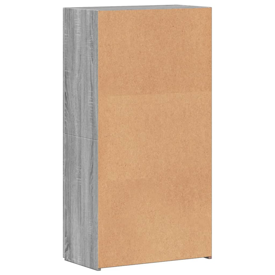 Archiefkast 60X32X115 Cm Bewerkt Hout Grijs Sonoma Eikenkleurig