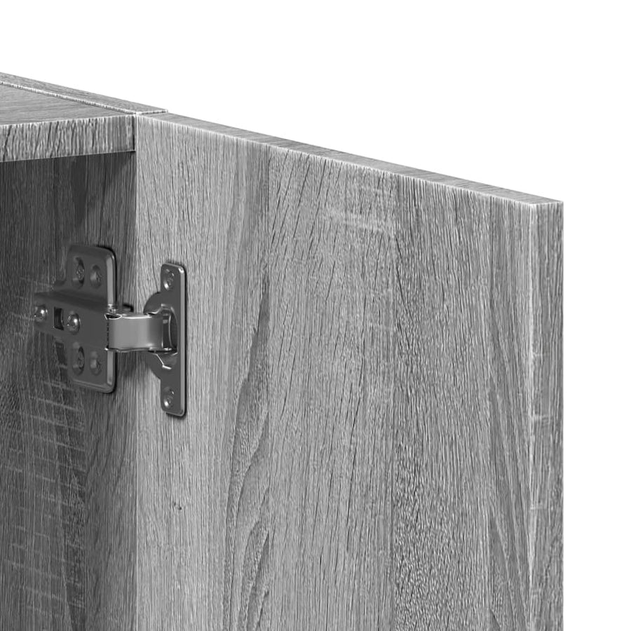 Archiefkast 60X32X115 Cm Bewerkt Hout Grijs Sonoma Eikenkleurig