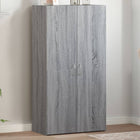 Archive Cabinet 60X32X115 Cm Engineered Wood Grey Sonoma Oak