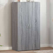 Archiefkast 60x32x115 cm bewerkt hout grijs