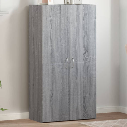 Archiefkast 60X32X115 Cm Bewerkt Hout Grijs Sonoma Eikenkleurig