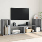 Tv-meubel 75x30x50 cm bewerkt hout grijs sonoma eiken (2 stuks)