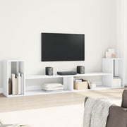 Tv-meubel set 2 stuks 100x30x50 cm bewerkt hout wit