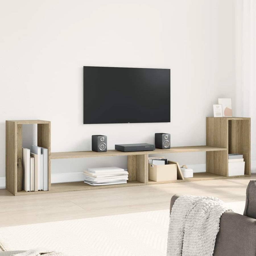 Tv-Meubelen 2 St 100X30X50 Cm Bewerkt Hout Kleurig 100 cm